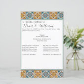 Italiaans Tegels Destination Wedding Ceremony Prog (Staand voorkant)