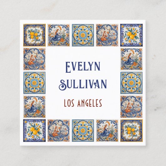 Italiaans tegels lijst visitekaartje (Voorkant)