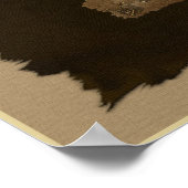 ITALIAANS Textured Map Art Poster (Hoek)