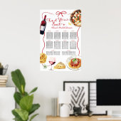 Italiaans That's Amore Bruiloft Borrel Zitplaatska Poster (Thuiskantoor)