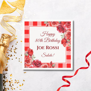 Italiaans thema 80e verjaardag servet