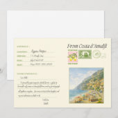 Italiaans thema Amalfi-kust uitnodiging (Voorkant / Achterkant)