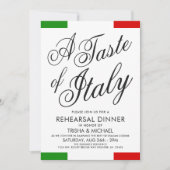 Italiaans thema diner | repetitiediner uitnodigen kaart (Voorkant)