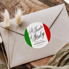Italiaans thema diner | Verloving Feest Ronde Sticker