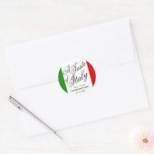 Italiaans thema diner | Verloving Feest Ronde Sticker (Envelop)