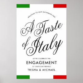 Italiaans thema diner | Verlovingsfeest Poster