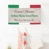 Italiaans thema evenement welkom spandoek (Insitu)