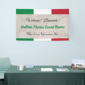 Italiaans thema evenement welkom spandoek (Beurs)