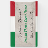 Italiaans thema evenement welkom spandoek (Verticaal)