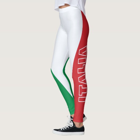Italiaans Thema Italiaanse Vlag Vrouwen Leggings (Links)