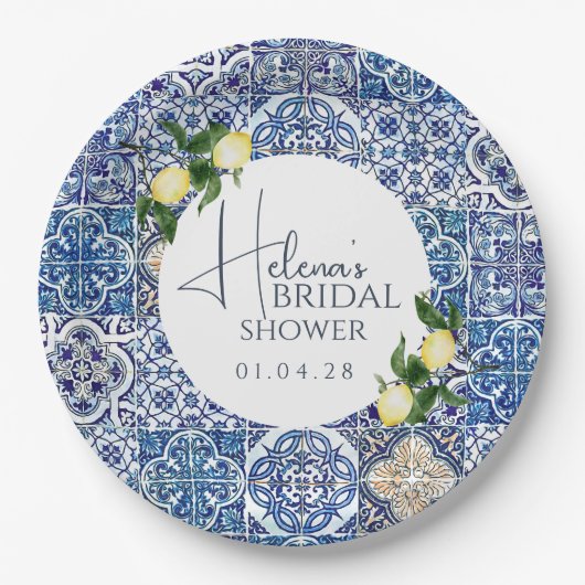 Italiaans thema papier Bord | Elegant Vrijgezellen (Voorkant)