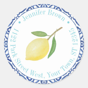 Italiaans thema Summer Weddennons Return Address Ronde Sticker