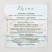 Italiaans thema - Venetiaanse bruiloft Menu (Voorkant)