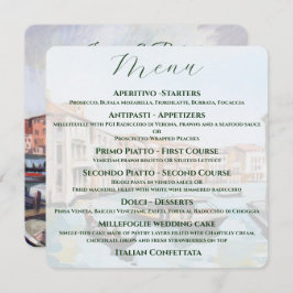 Italiaans thema - Venetiaanse bruiloft Menu