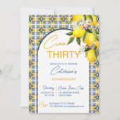 Italiaans thema verjaardagsfeestje Majolica tegels Kaart (Voorkant)