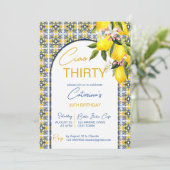 Italiaans thema verjaardagsfeestje Majolica tegels Kaart (Staand voorkant)