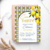 Italiaans thema verjaardagsfeestje Majolica tegels Kaart