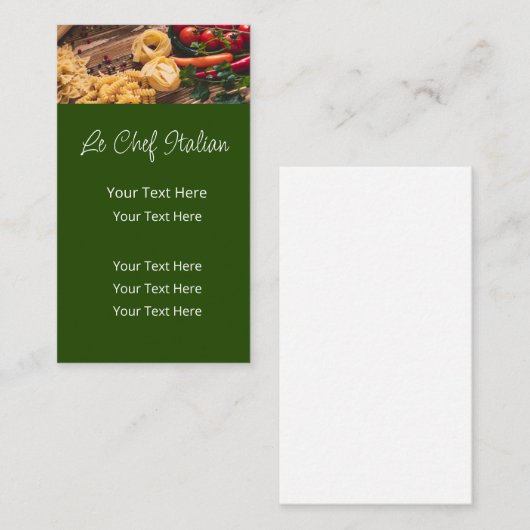 Italiaans thema Verticale Visitekaartjes (Voorkant / Achterkant)
