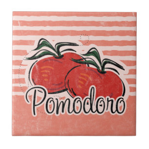 Italiaans Tomato Tile Trivet Tegeltje