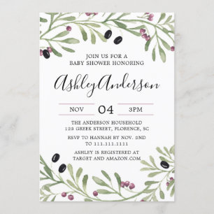 Italiaans Toscaans Baby shower Kaart