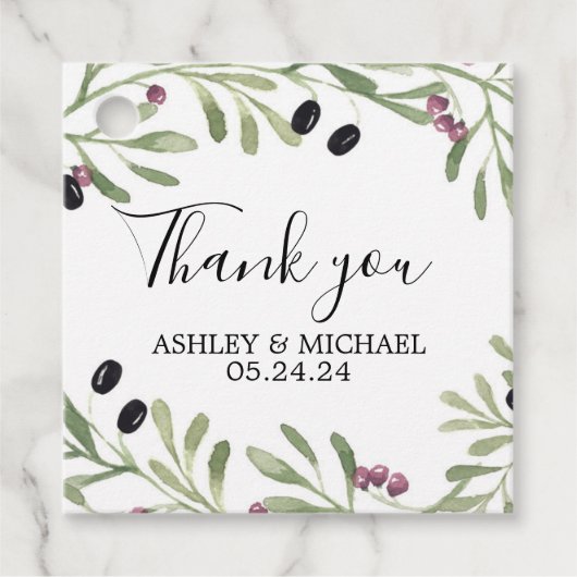 Italiaans Toscaans Feest Favor Label (Voorkant)