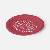 Italiaans Trattoria Personalized Restaurant Logo Papieren Bordje (Gekanteld)