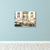 Italiaans Trevi Fonteindoek afbeelding wanddecor Canvas Afdruk (Insitu (Houten vloer))