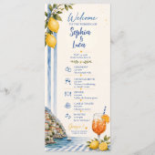 Italiaans Trouwprogramma met Citroen Amalfi Kust Menu (Voorkant)