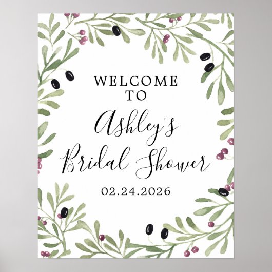 Italiaans Tuscane Grieks Welkom Bord Poster (Voorkant)