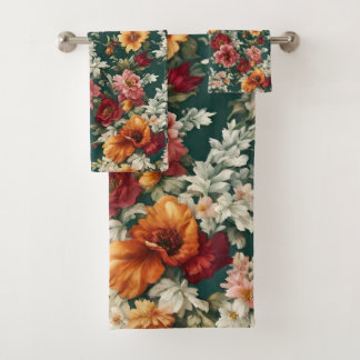 Italiaans Uitstekend, delicate bloemen met groen Bad Handdoek
