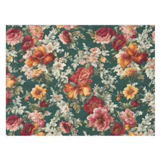 Italiaans Uitstekend, delicate bloemen met groen Tafelkleed