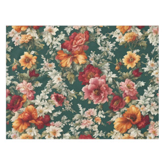 Italiaans Uitstekend, delicate bloemen met groen Tafelkleed