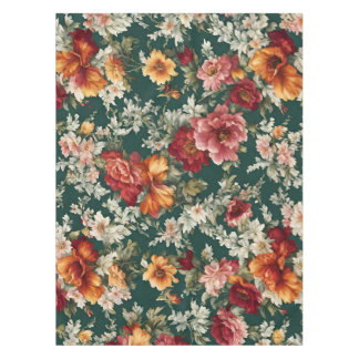 Italiaans Uitstekend, delicate bloemen met groen Tafelkleed