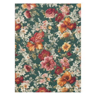 Italiaans Uitstekend, delicate bloemen met groen Tafelkleed