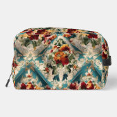 Italiaans Uitstekend, delicate bloemen met groen Toilettasje (Achterkant)