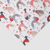 Italiaans Valentijn Patroonpapier voor Greyhound Tissuepapier (Detail)