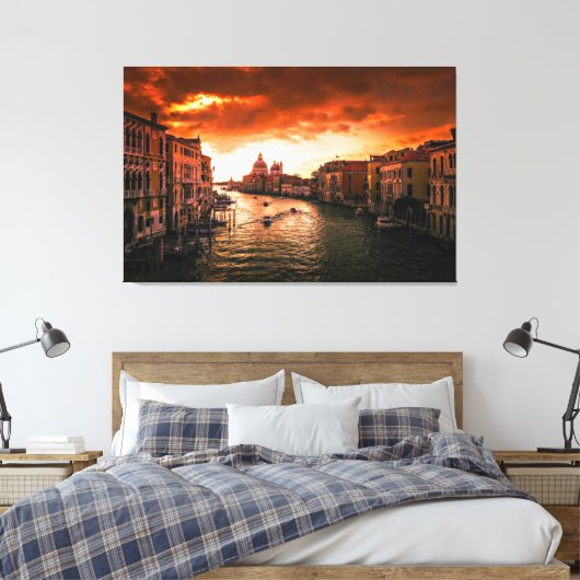 Italiaans Venice Grand Canvas Afdrukken (Insitu (Slaapkamer))