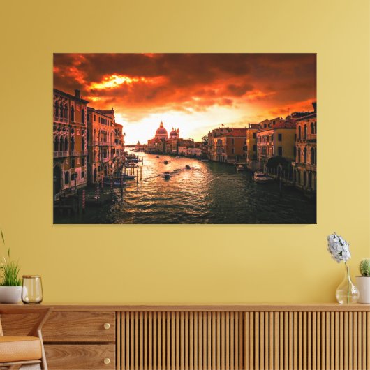 Italiaans Venice Grand Canvas Afdrukken (Insitu (Woonkamer))
