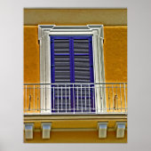 Italiaans venster en balkon poster (Voorkant)