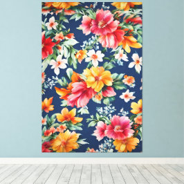 Italiaans verbazingwekkend zomer helder bloemmotie canvas afdruk