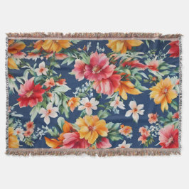 Italiaans verbazingwekkend zomer helder bloemmotie deken