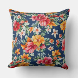 Italiaans verbazingwekkend zomer helder bloemmotie kussen