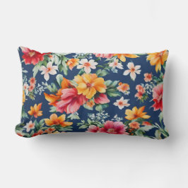 Italiaans verbazingwekkend zomer helder bloemmotie kussen