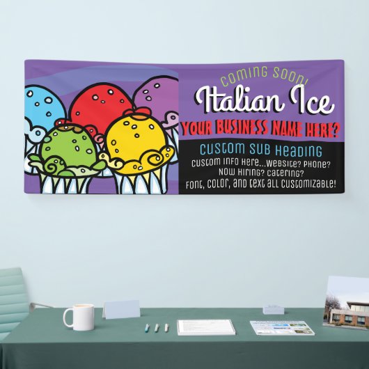 Italiaans  verbod op waterijs/partij spandoek (Beurs)