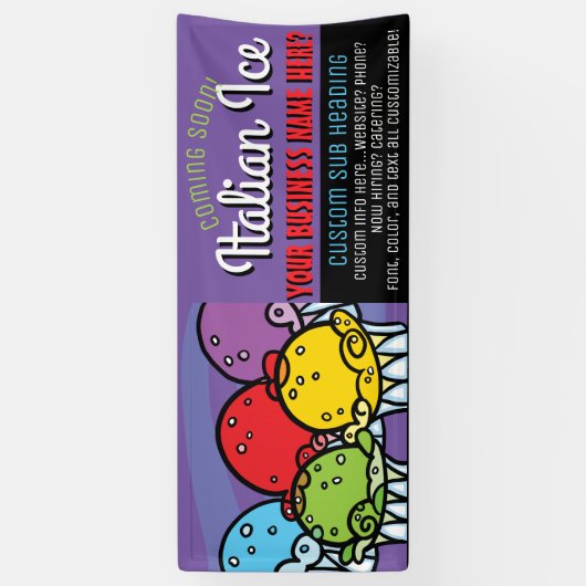 Italiaans  verbod op waterijs/partij spandoek (Verticaal)