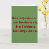 ***ITALIAANS*** VERJAARDAGSLIED VOOR "YOUR FRIEND" KAART (Gele Bloem)