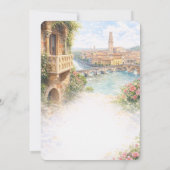 Italiaans Verona Dat's Amore Bruiloftsfeest Kaart (Achterkant)