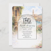 Italiaans Verona Dat's Amore Bruiloftsfeest Kaart (Voorkant)