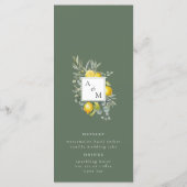 Italiaans Villa Bruiloftsmenu Menu (Achterkant)