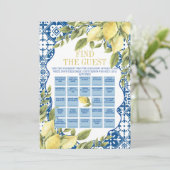 Italiaans Vind de Gast Bingo Verjaardag Spelkaart Kaart (Staand voorkant)